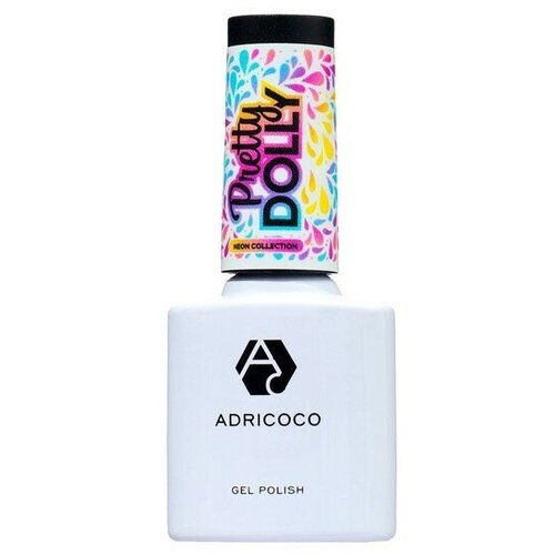 Гель лак ADRICOCO неоновый мандариновый Pretty dolly №14, 8 мл