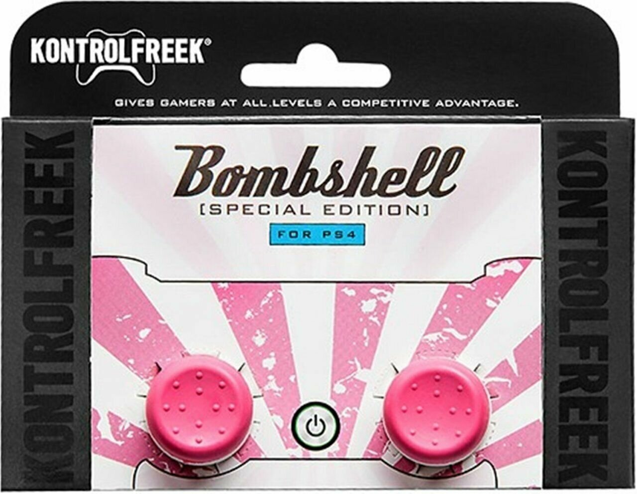 Накладки на стики для геймпада KontrolFreek BombsHell Special Edition \ 25 (2 шт) Розовый/Белый (PS4)