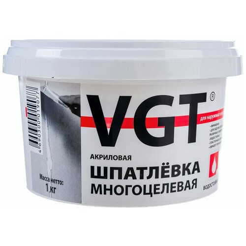 VGT Шпаклевка многоцелевая акриловая 1 кг для наружных и внутренних работ 11606600
