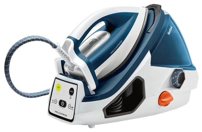 Паровая станция Tefal GV7830E0 2400Вт белый/синий