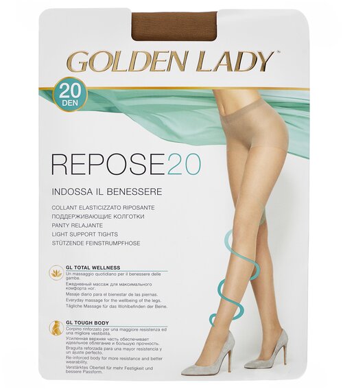 Колготки  Golden Lady Repose, 20 den, размер 2, бежевый