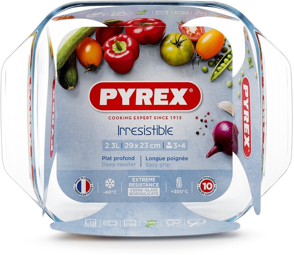 Блюдо Pyrex Irresistible 29х23см квадратное, прозрачное