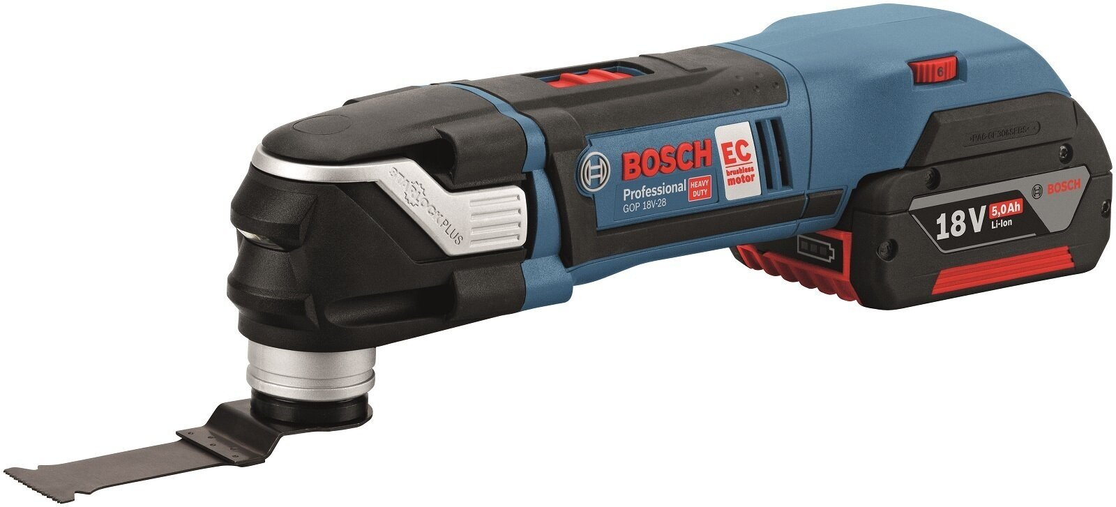 Аккумуляторный реноватор BOSCH GOP 18V-28 5.0Ач х2 L-BOXX