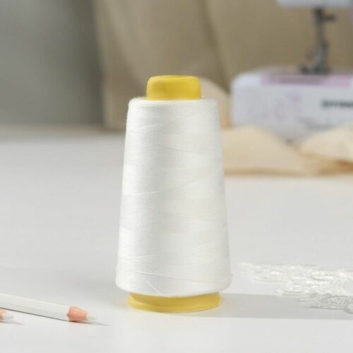 Нитки 402 3000 ярд цвет белый 539₽