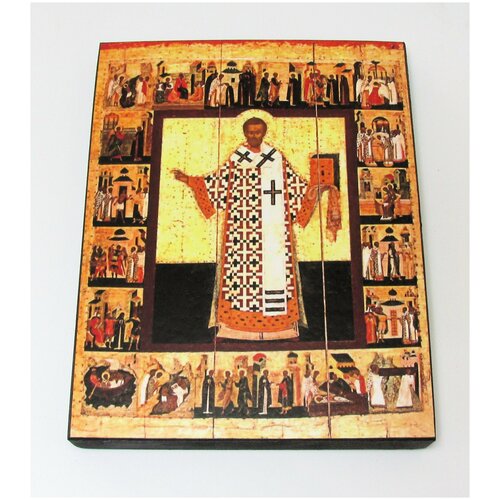 Икона Иоанн Златоуст, размер иконы - 20х25