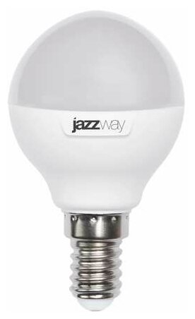 Лампа светодиодная PLED-SP 9Вт G45 шар 3000К тепл. бел. E14 820лм 230В JazzWay 2859570A (1 шт)