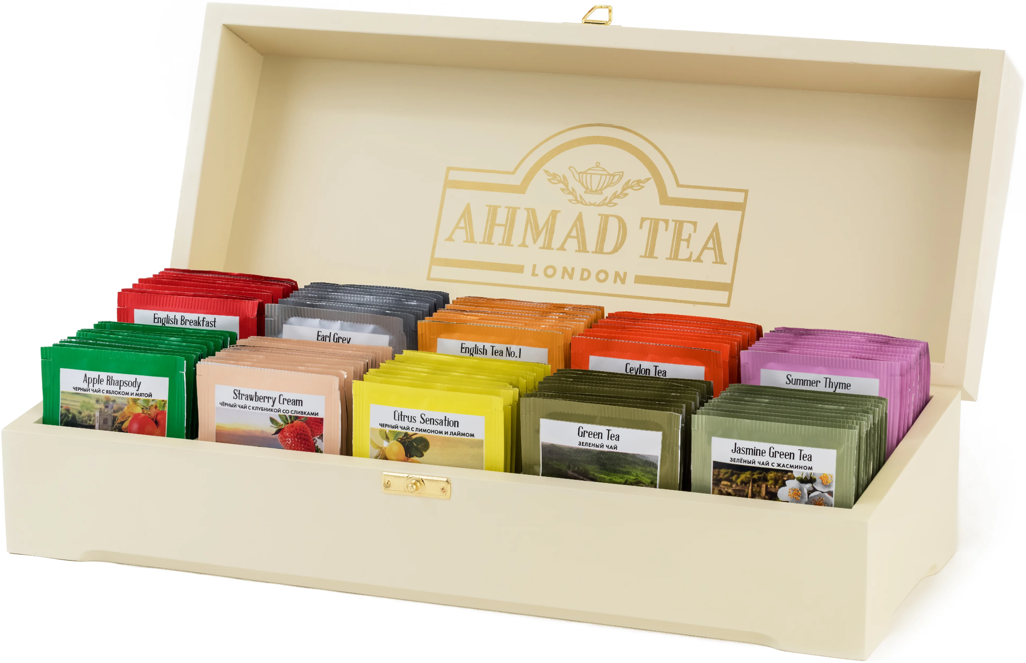 Чайное ассорти Ahmad Tea Коллекция Ahmad Tea в шкатулке из дерева в пакетиках, 190 г - фото №14