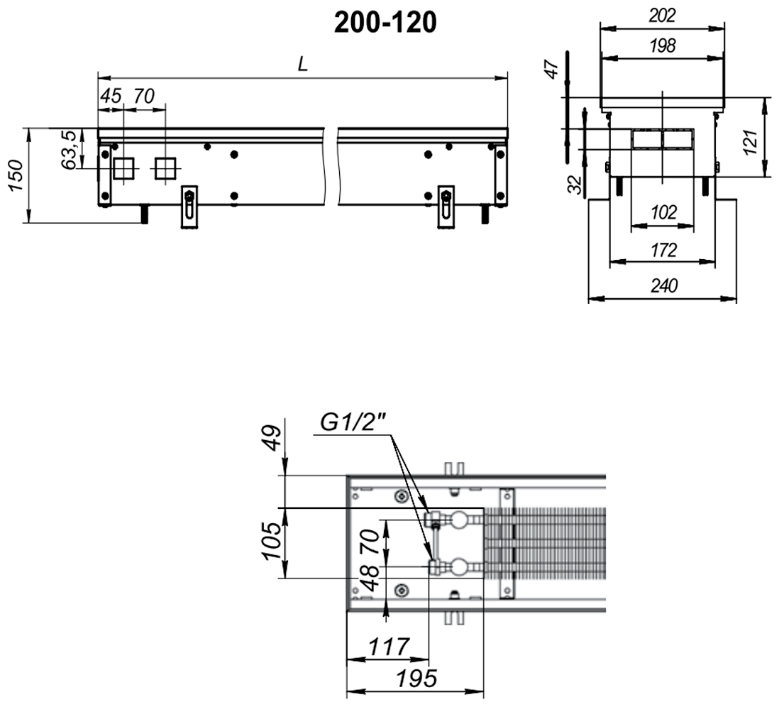 Встраиваемый конвектор Techno Usual KVZ 200-120-1000 - фотография № 8