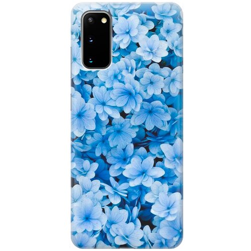 RE: PA Накладка Transparent для Samsung Galaxy S20 с принтом Голубые цветочки re pa накладка transparent для samsung galaxy a7 2018 с принтом голубые цветочки