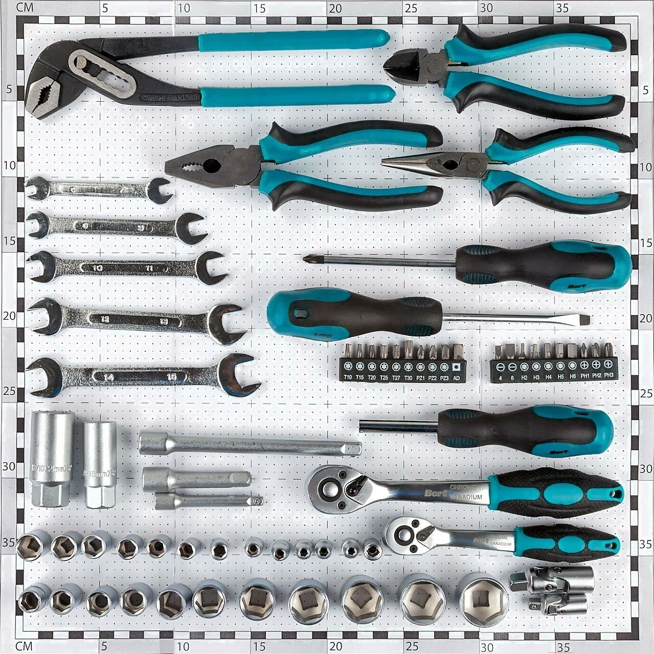 Набор инструментов BORT BTK-65, 65 предметов [91279187] - фото №5