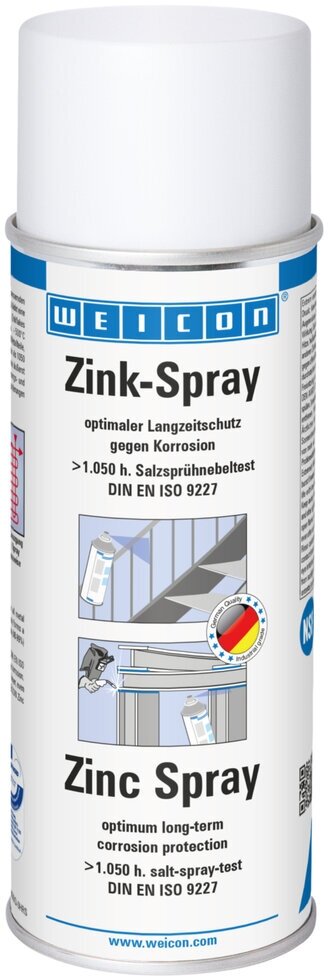 Защитное покрытие Weicon Zinc Spray, цинк-спрей (400 мл) {wcn11000400}