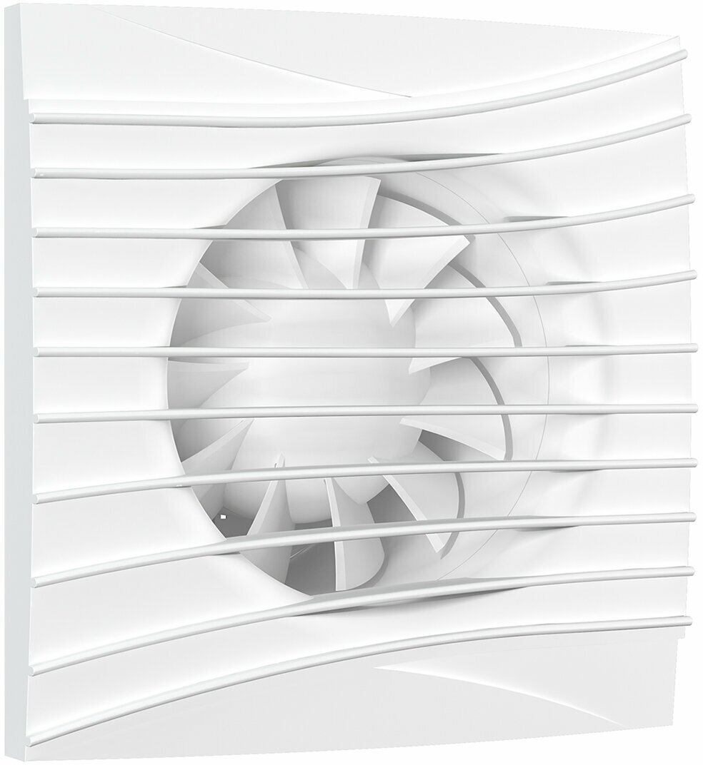 Вытяжной вентилятор 125 белый матовый с обратным клапаном SILENT 5C Matt white
