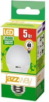 Лампа светодиодная PLED-ECO 5Вт G45 шар 4000К нейтр. бел. E27 400лм 220-240В JazzWay 1036988A - фотография № 9