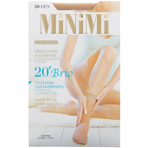 гольфы minimi 20 den 2 пары размер 0 one size бежевый коричневый Гольфы MiNiMi, 20 den, 2 пары, размер 0 (one size), бежевый