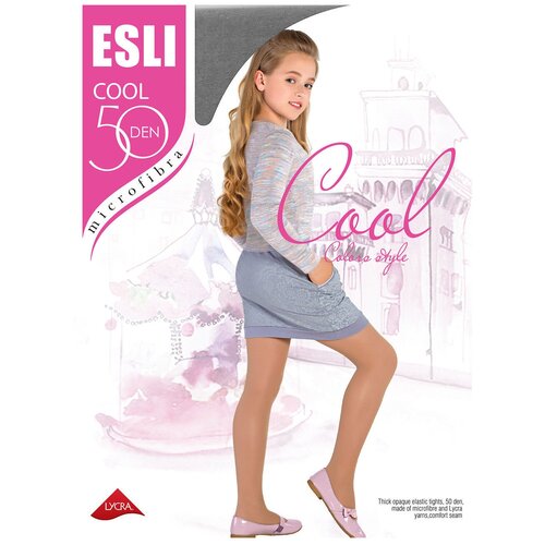 Колготки ESLI, 50 den, размер 116-122, серый колготки esli 50 den размер 116 122 бежевый