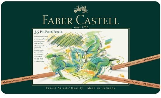 Пастельные карандаши Faber-castell "Pitt Pastel" 36 цветов, метал. коробка