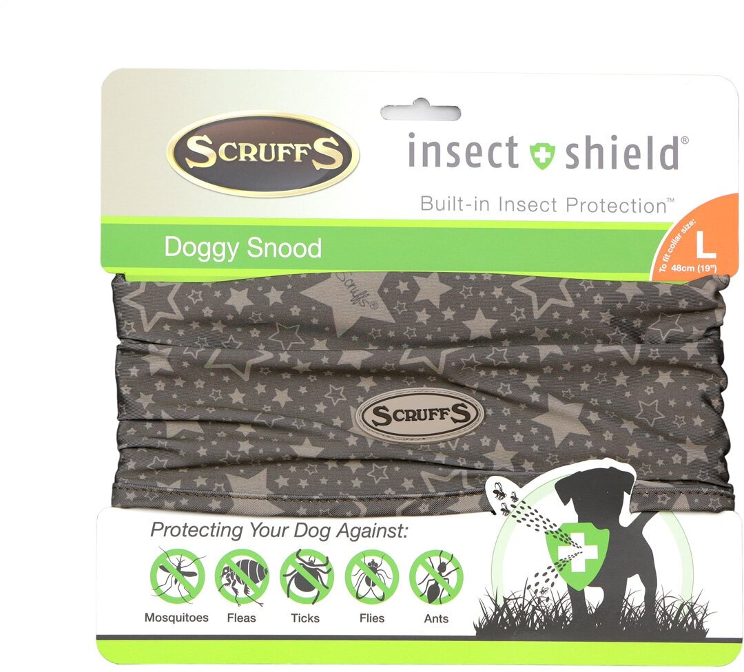 Повязка для собак SCRUFFS на шею "Insect Shield Dog Snood", с пропиткой от насекомых, L, 44-54 см (Великобритания)
