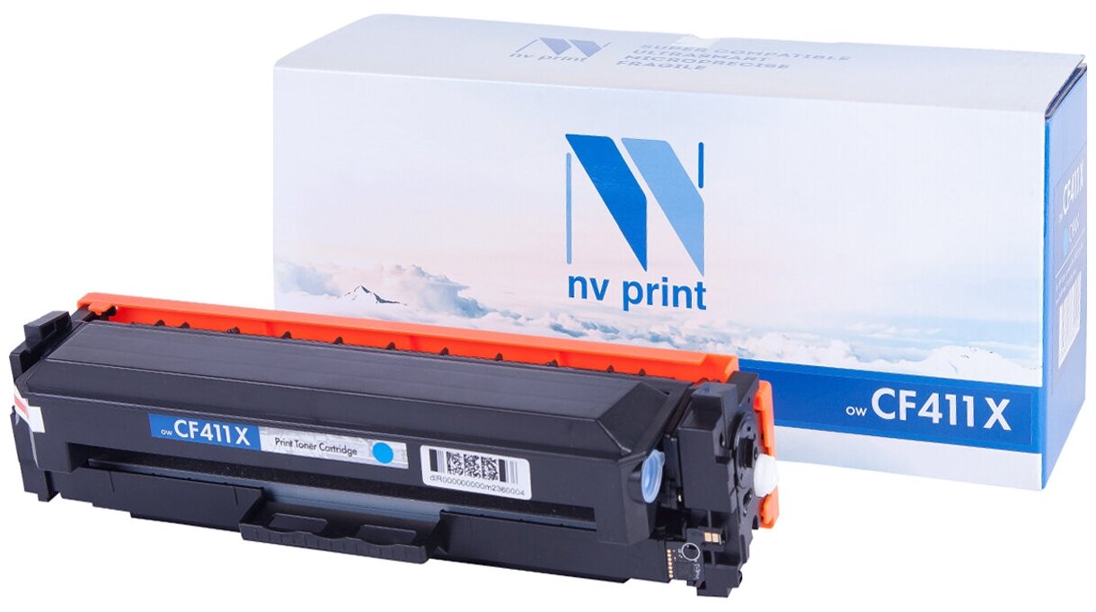 Лазерный картридж NV Print NV-CF411XC для HP LaserJet Color Pro M377dw, M452nw, M452dn, M477fdn, M477fdw (совместимый, голубой, 5000 стр.)