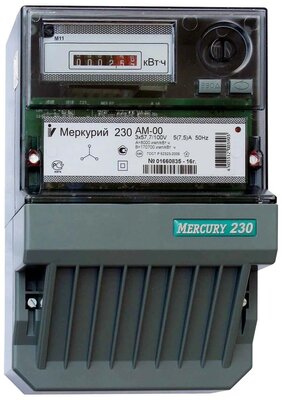Счетчик электроэнергии трехфазный однотарифный INCOTEX Меркурий 230 AM-00 5(7.5) А