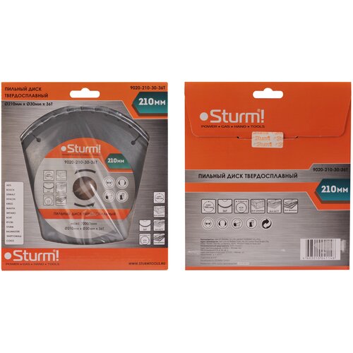 Пильный диск Sturm! 9020-210-30-36T 210х30 мм диск пильный sturm 9020 140х16x24t