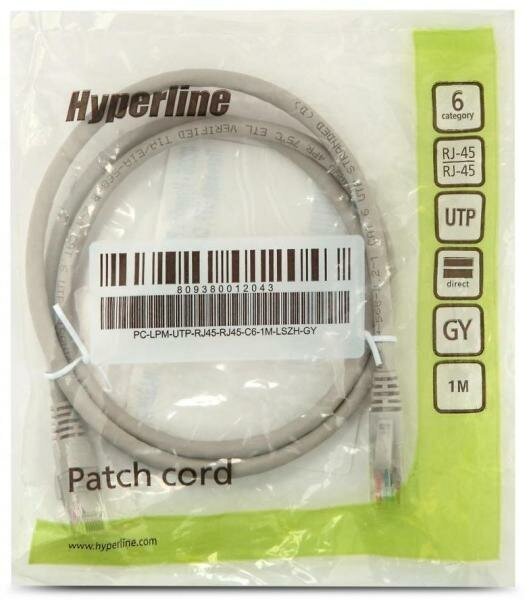 Патч-корд Hyperline PC-LPM-UTP-RJ45-RJ45-C6