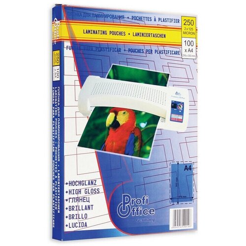 Пленка для ламинирования ProfiOffice А4, 125мкм 100шт/уп.