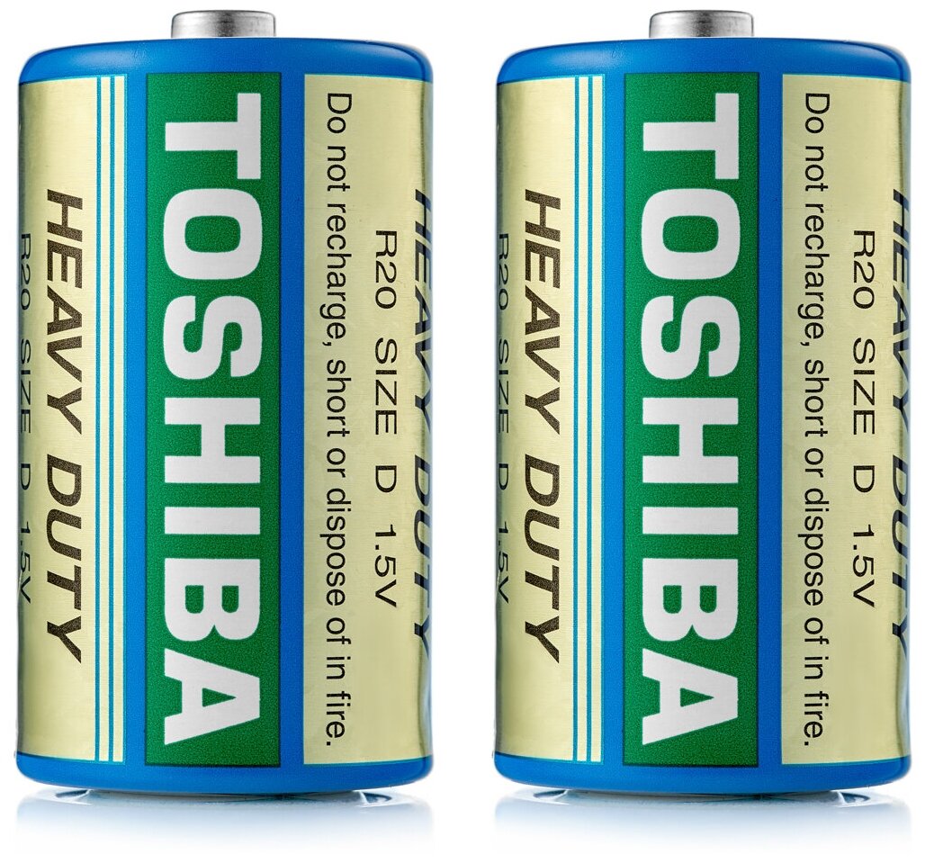 Toshiba элемент питания солевой R20 2/shrink 140