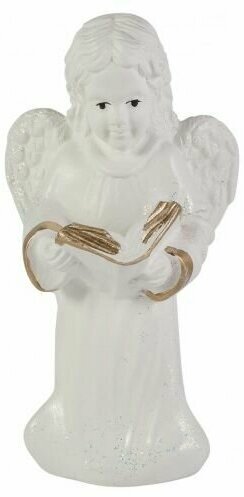 фото Ангел с книгой (с блестками, гипс).