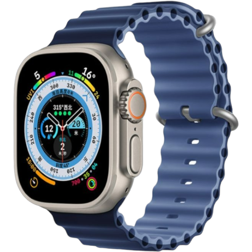 Ремешок для Smart Watch силиконовый/темно-синий