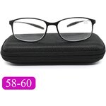 Карбоновые ультралегкие очки РЦ 58-60 с футляром (+1.25) карбон гриламид, цвет черный - изображение