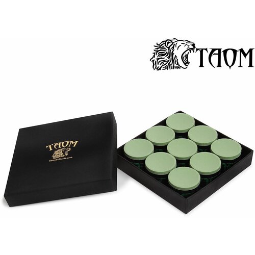 Мел для бильярда Taom V10 Chalk Green в коробке, 9 шт.