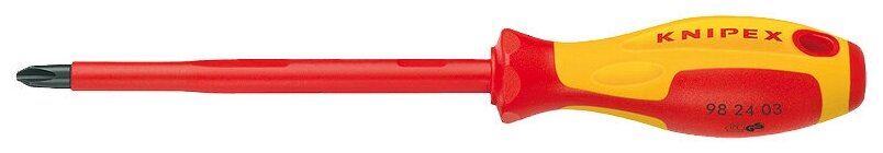 Отвертка крестовая KNIPEX PH2 VDE 100 мм KN-982402