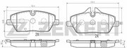 Колодки тормозные BMW 1 (E81, E82, E87, E88) 03-, Mini Clubman передние дисковые (GDB1611) Zekkert