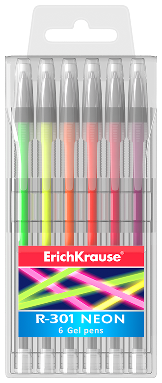 Набор гелевых ручек ErichKrause R-301 Neon