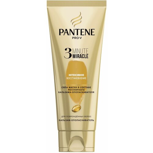 Бальзам-ополаскиватель для поврежденных волос Pantene Pro-V 3 minite miracle Интенсивное восстановление, 200 мл G-N-446791005 бальзам ополаскиватель pantene pro v 3 minute miracle защита от жесткой воды 200мл х 3шт