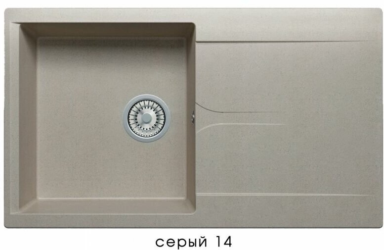 Кухонная мойка Polygran Gals-860 серый (14)
