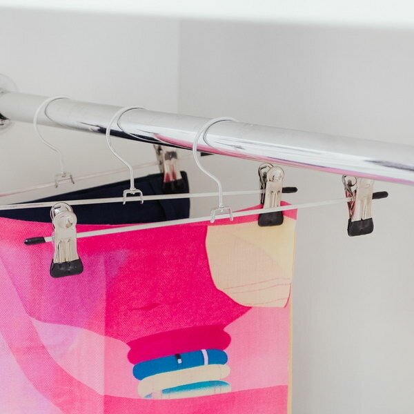 Вешалка для брюк и юбок с зажимами, 30×10 см, цвет серебряный - фотография № 2
