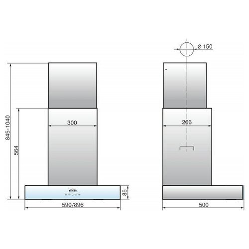 Вытяжка Эликор Агат 60Н-1000-Е4Д нержбелый 2289700₽