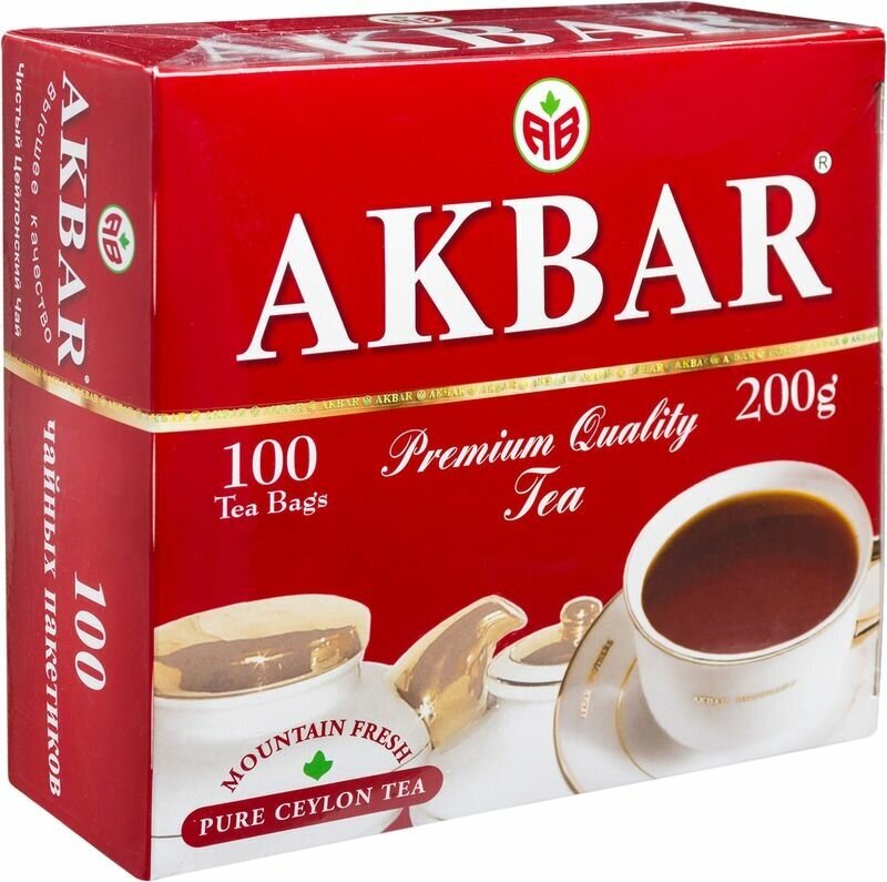 Чай Akbar Mountain Fresh чёрный в пакетиках, 100х2г