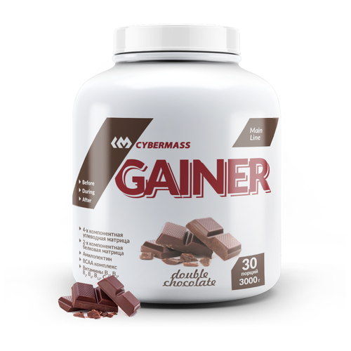 cybermass gainer 3000 г ваниль Гейнер CYBERMASS Gainer, 3000 г, двойной шоколад