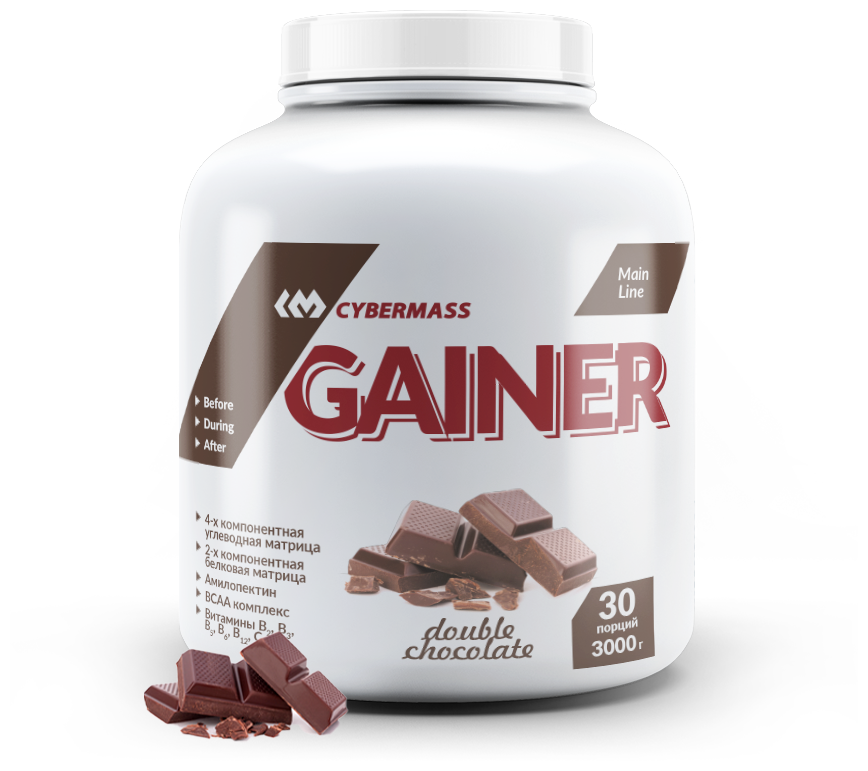 CYBERMASS Gainer 3000 г (Двойной шоколад)