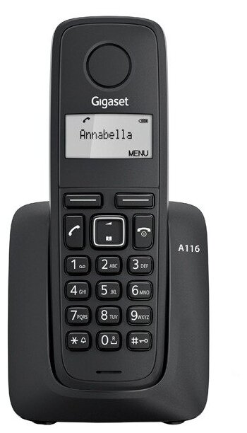 Телефон DECT Gigaset A116 black - черный