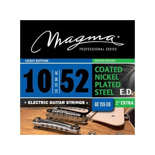 Струны для электрогитары Magma Strings GE155ED струны для электрогитары sit strings ps1052 powersteel stainless steel heavy bottom 10 52