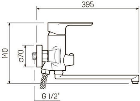 Смеситель для ванны SL133-006E - фотография № 3