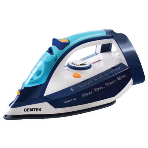 Утюг Centek CT-2356 BLUE 2200Вт, керамическ подошва, 250мл, паровой удар, самоочистка