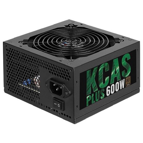 Блок питания Aerocool ATX 600W KCAS PLUS 600 80 bronze 2444pin APFC 120mm fan 7xSATA RTL блок питания aerocool 600w rtl kcas 600 plus