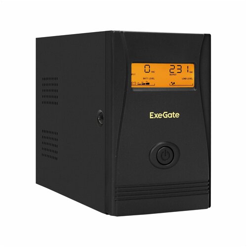 ИБП ExeGate EX292776RUS Power Smart ULB-800. LCD. AVR.2SH <800VA/480W, LCD, AVR, 2*Schuko, металлический корпус, Black>