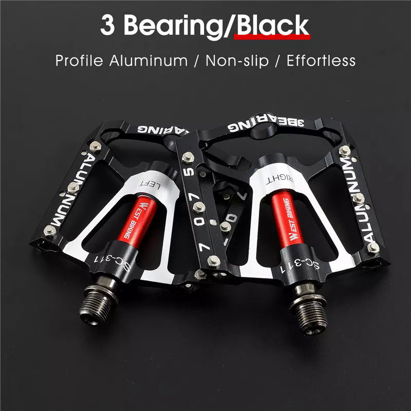 Педали West Biking 3 Bearing Pedals Black, 2 штуки