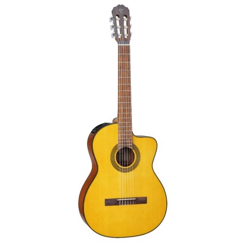 электроакустические гитары takamine gld12e ns TAKAMINE GC1CE NAT классическая электроакустическая гитара с вырезом, цвет натуральный.