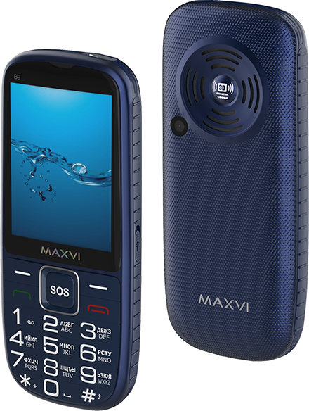 Телефон MAXVI B9, 2 SIM, синий